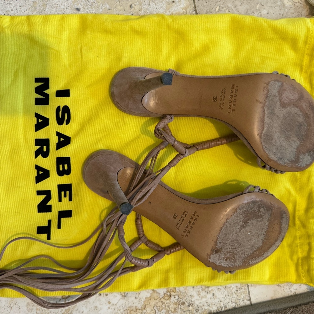 ISABEL MARANT
Arja leather-trimmed suede sandals - Picture 4 of 4